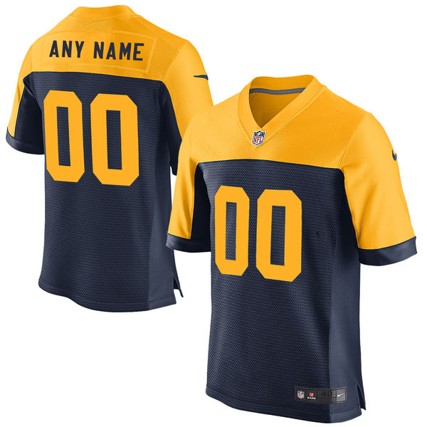 Nike Green Bay Packers Customized Navy Blue Alternate Stitched Elite Men's NFL Jersey